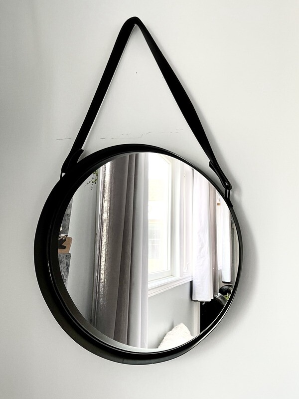 Black Leather Mirror
