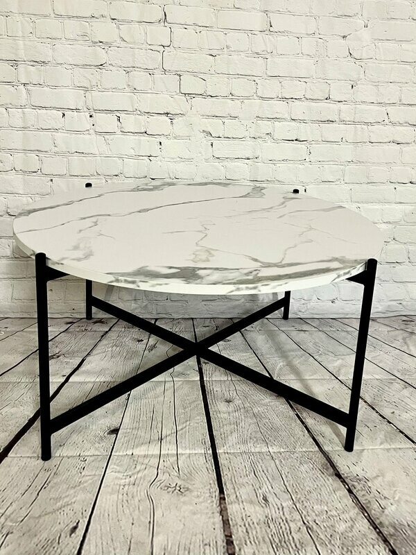 Chic White Marble Coffee Table