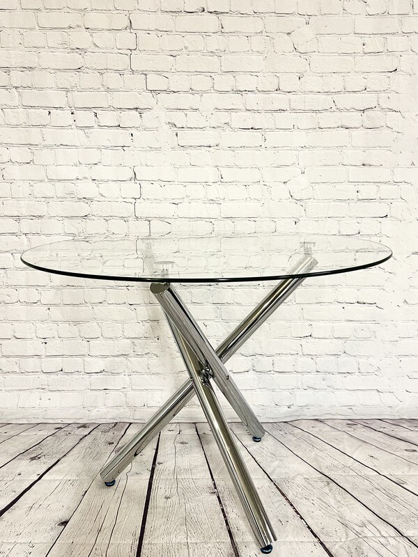 Trendy Glass Top Dining Table - Seats 4