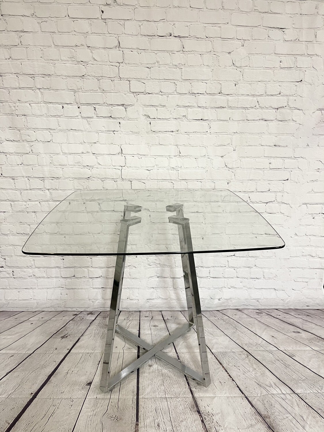 Modern Glass Top Dining Table - Seats 4