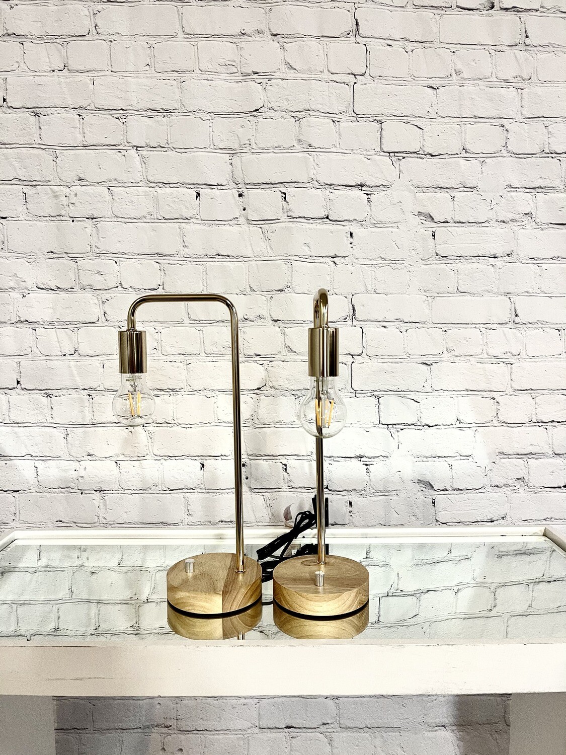 Industrial Gold Lamp - Set Of 2