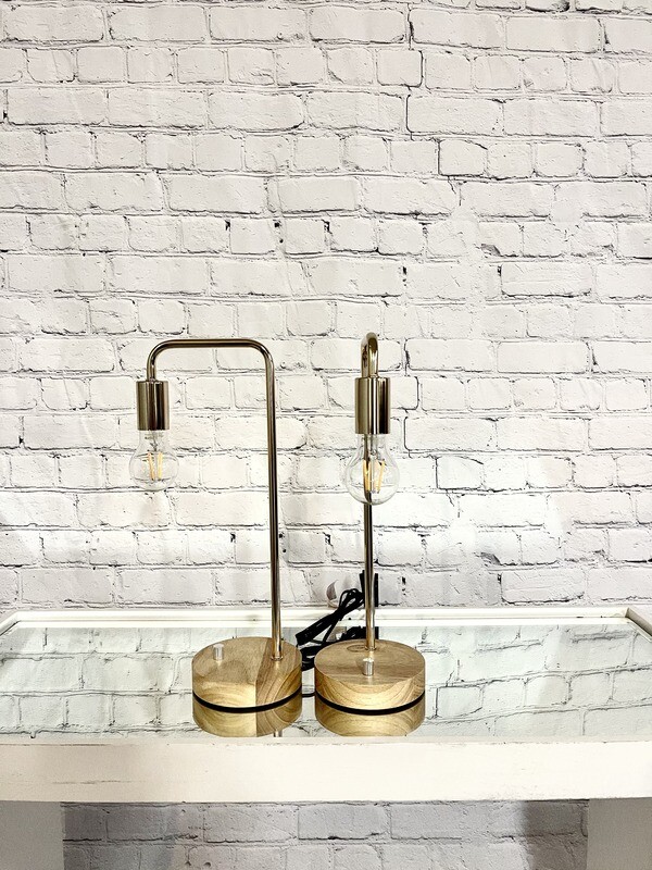 Industrial Gold Lamp - Set Of 2