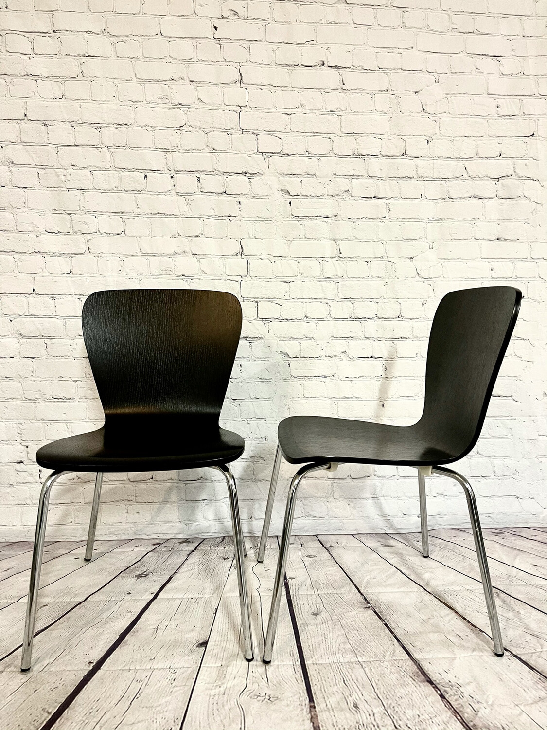 Black And Chrome Dining Chair - Set Of 4