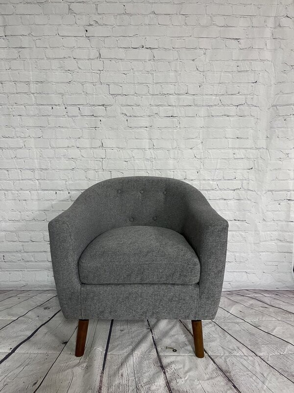 Light Gray Fabric Club Chair - Set Of 2