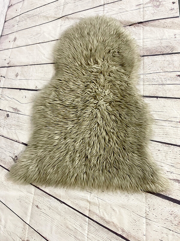 Dark Beige Faux Sheepskin