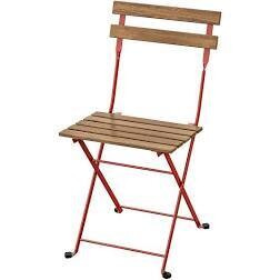 Red Wooden Bistro Chair - Set Of 2