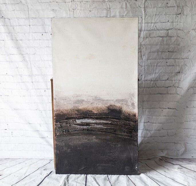 Charcoal Fog Canvas