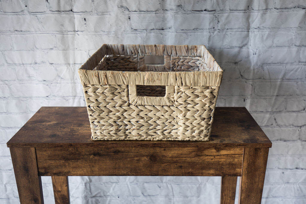 Light Wicker Floor Basket