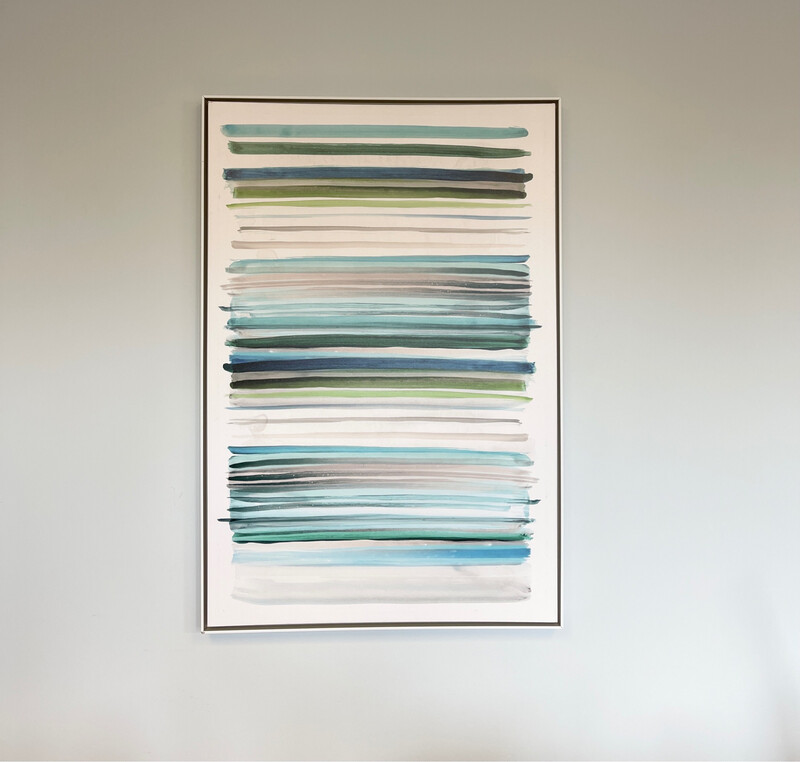Earth Stripes Framed Canvas
