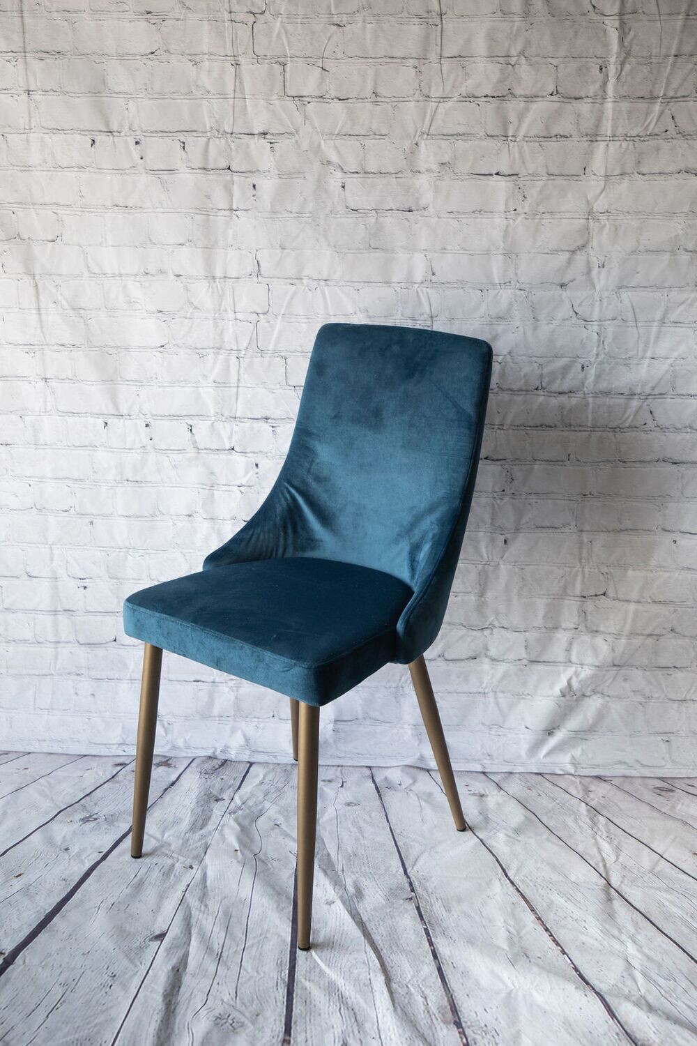 Blue & Gold Chairs - Set Of 2