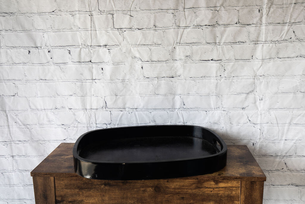 Black Wooden Tray