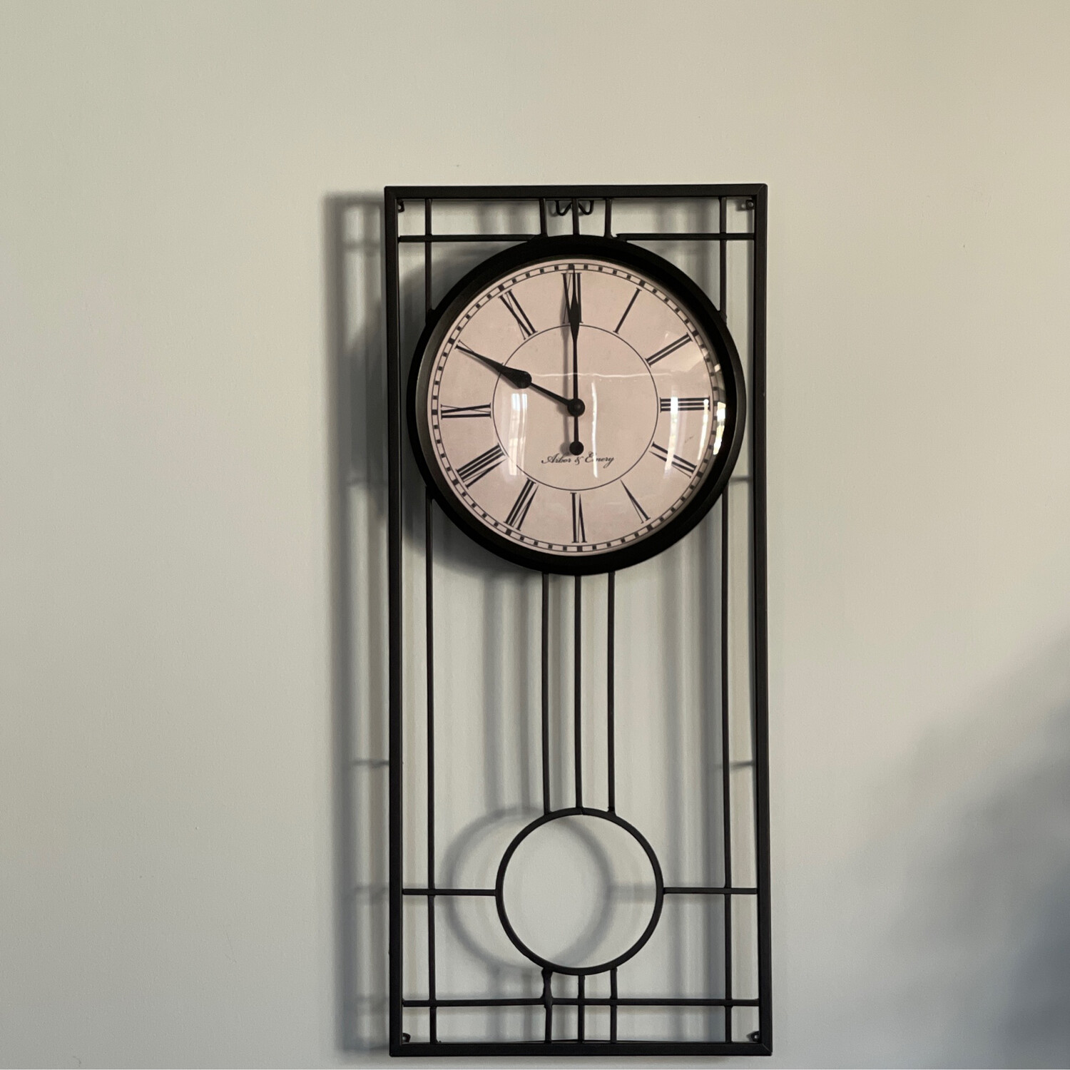 Black Metal Tall Clock