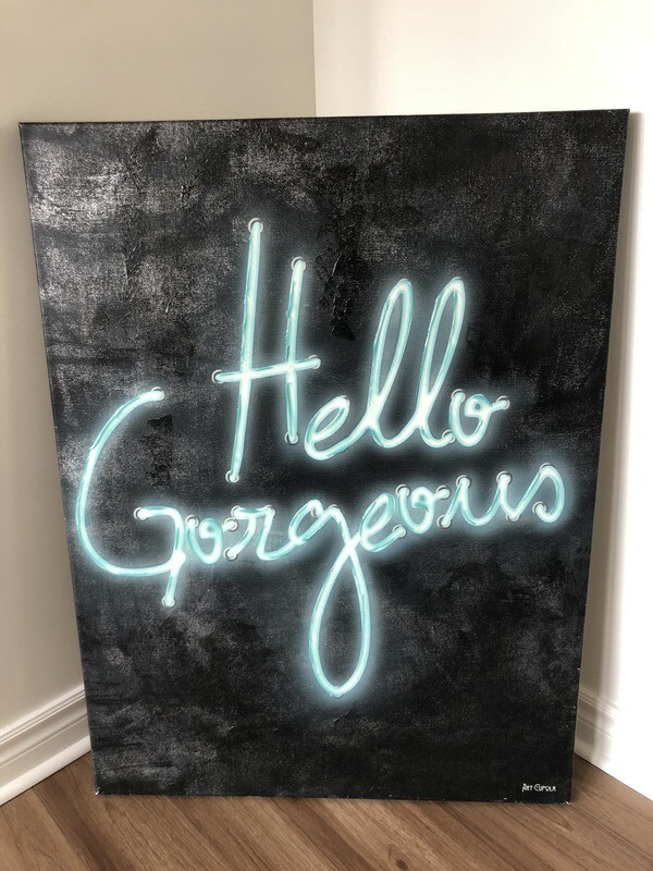 Hello Gorgeous Framed Canvas