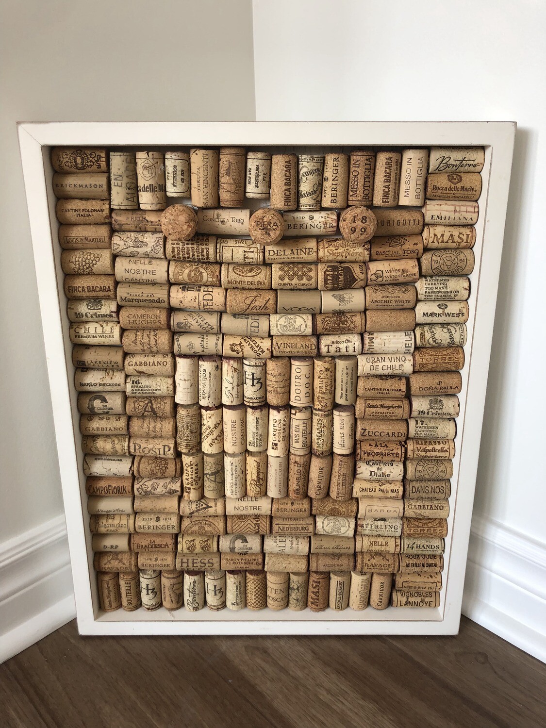 White Framed Cork Art