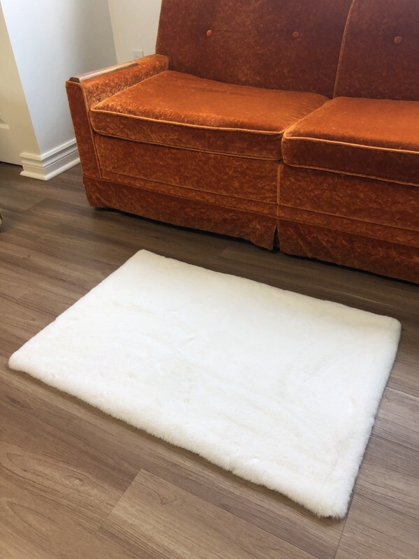 Extra Soft White Faux Fur - Rectangular