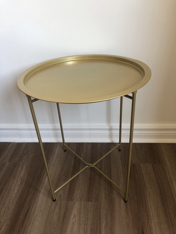 Sleek Gold Metal End Table - Set Of 2