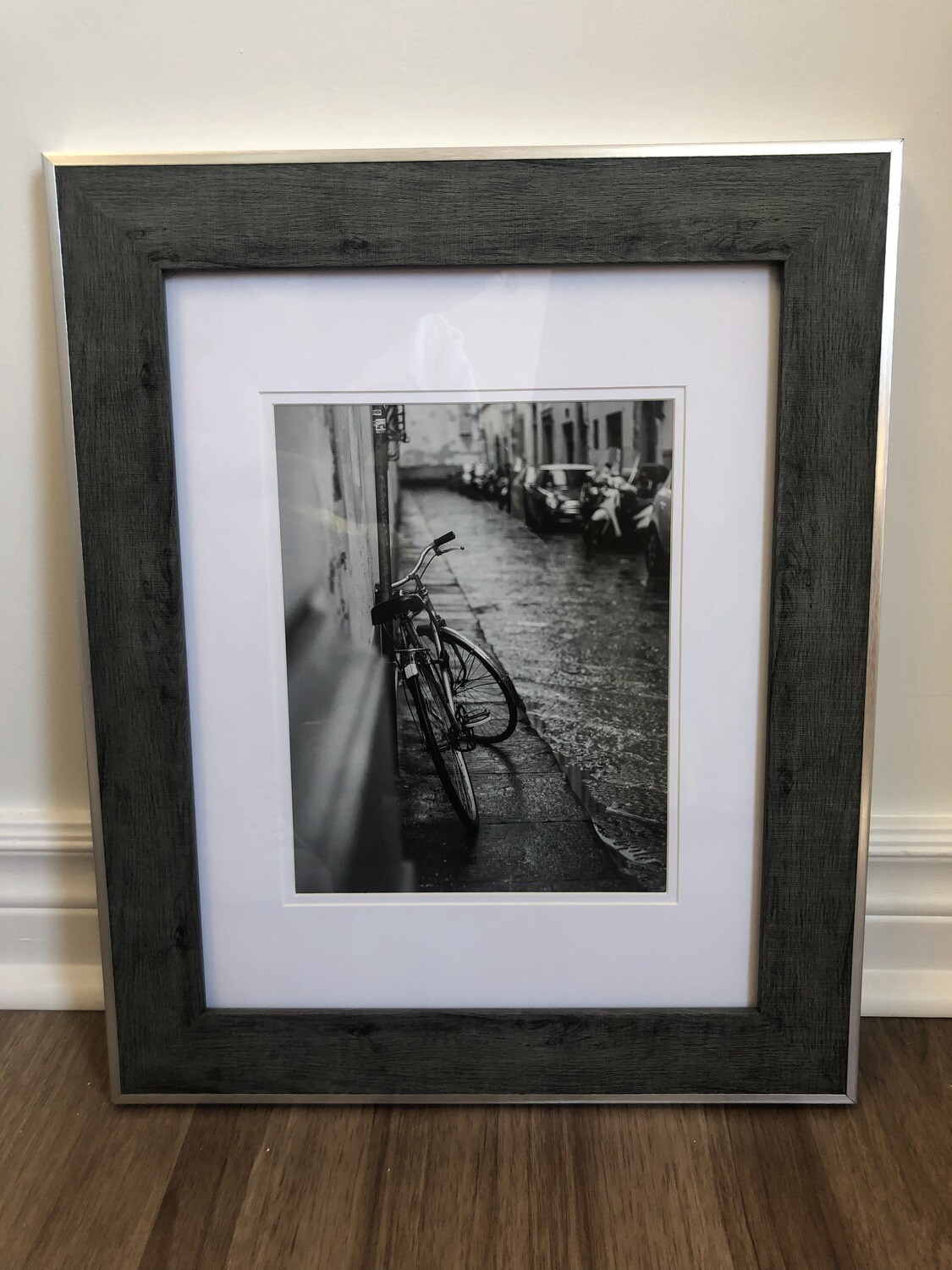 Black & White Framed Bicycle Print