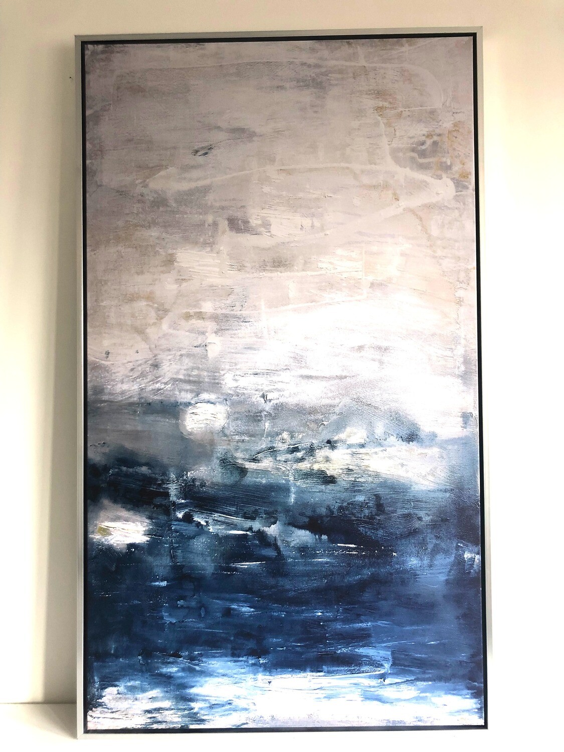 Blue Ombre Framed Canvas