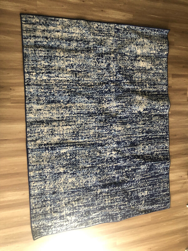 Blue Patterned Area Rug 4x6