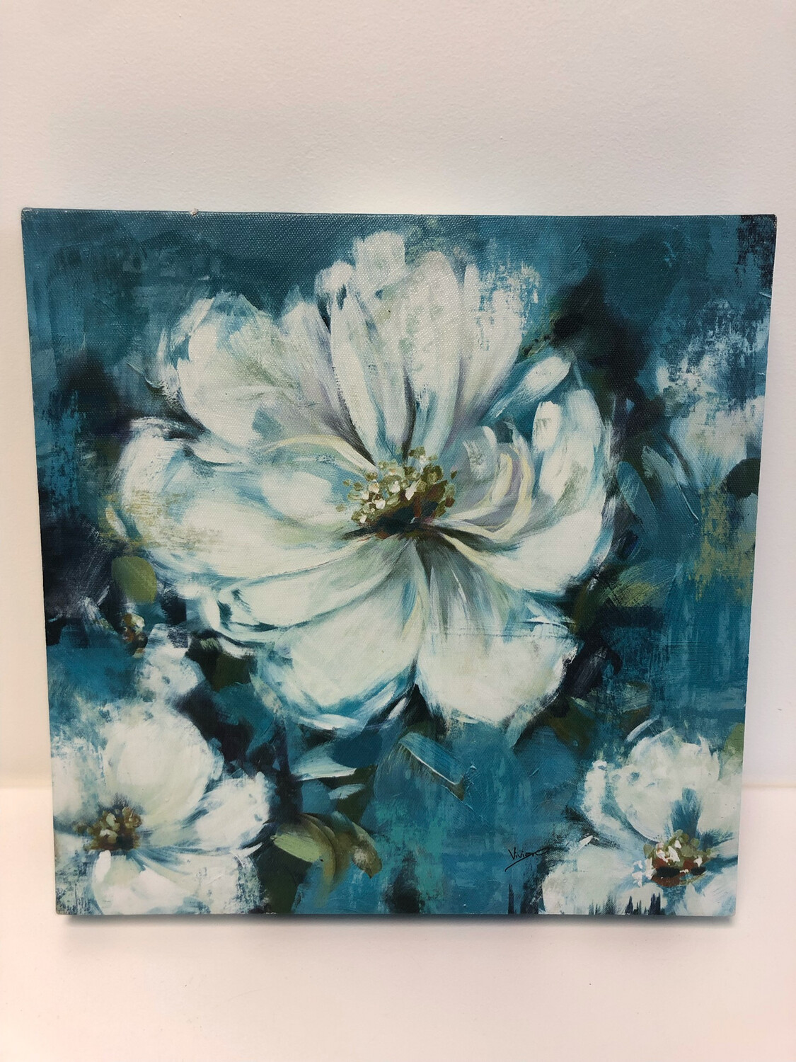 Blue Floral Canvas