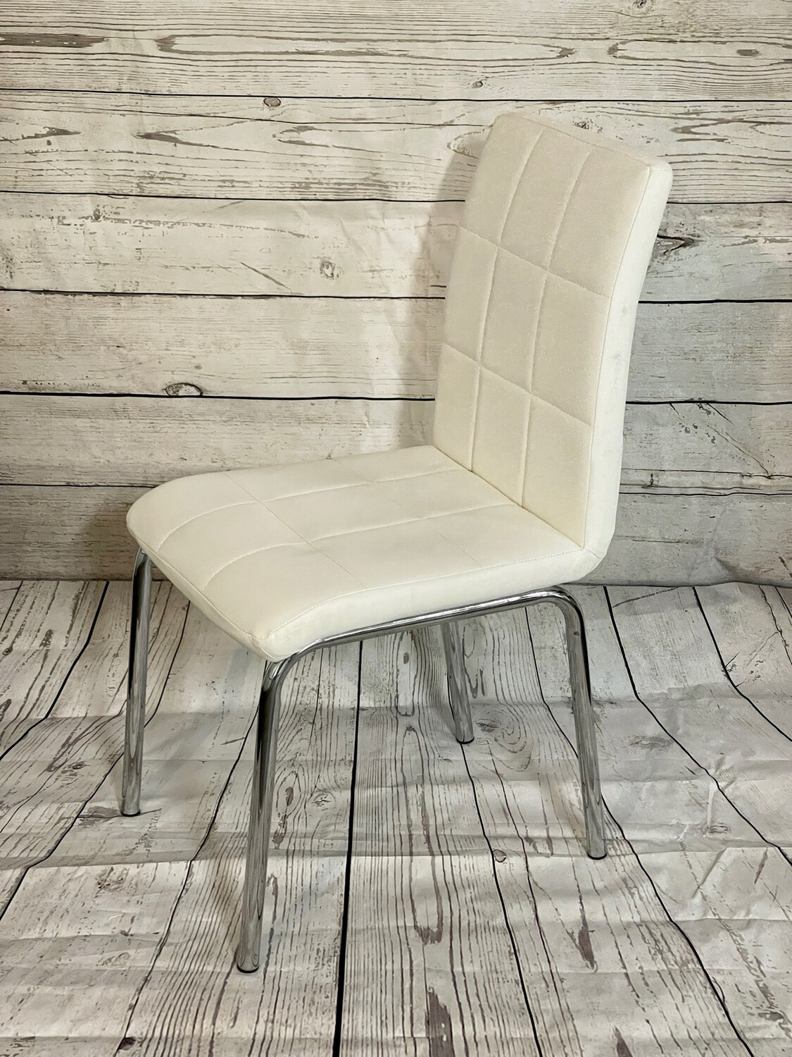 Modern White Faux Leather Dining Chair - Set Of 4