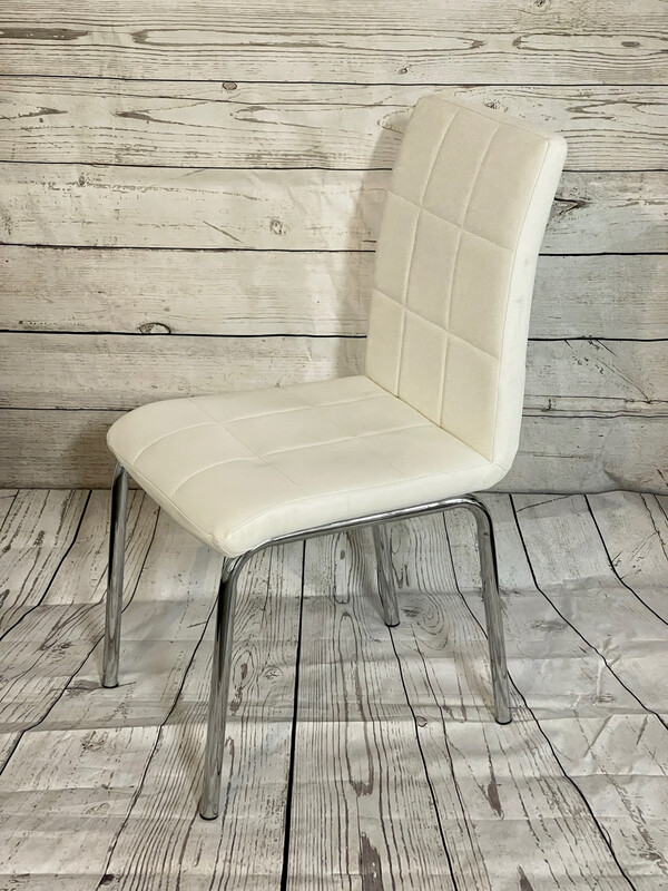 Modern White Faux Leather Dining Chair - Set Of 4