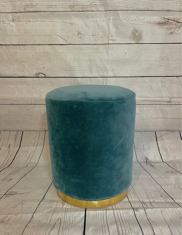 Aqua & Gold Ottoman