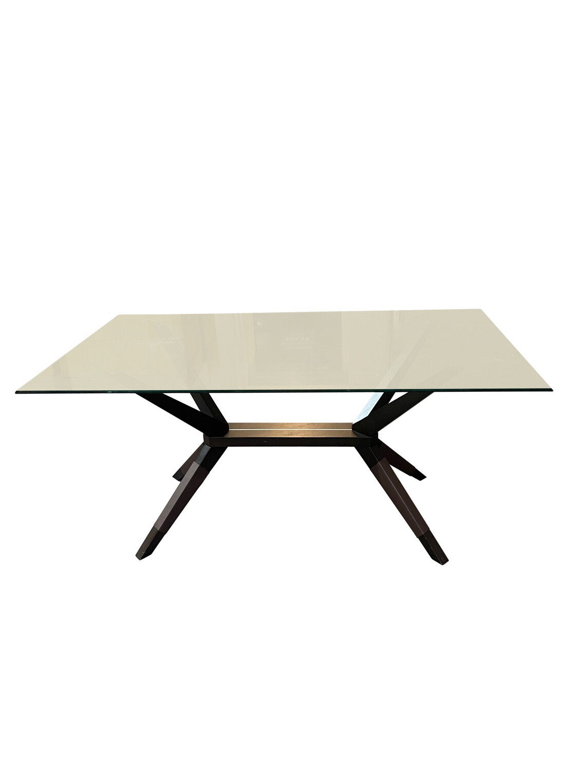 Chic Glass Top Dining Table - Seats 6