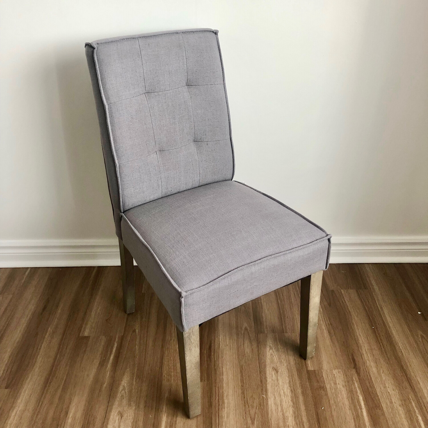 Grey Cushioned Accent Chair - Set Of 2