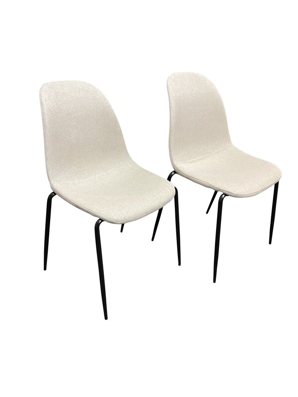 Cream Fabric MCM Dining Chair - Set Of 4