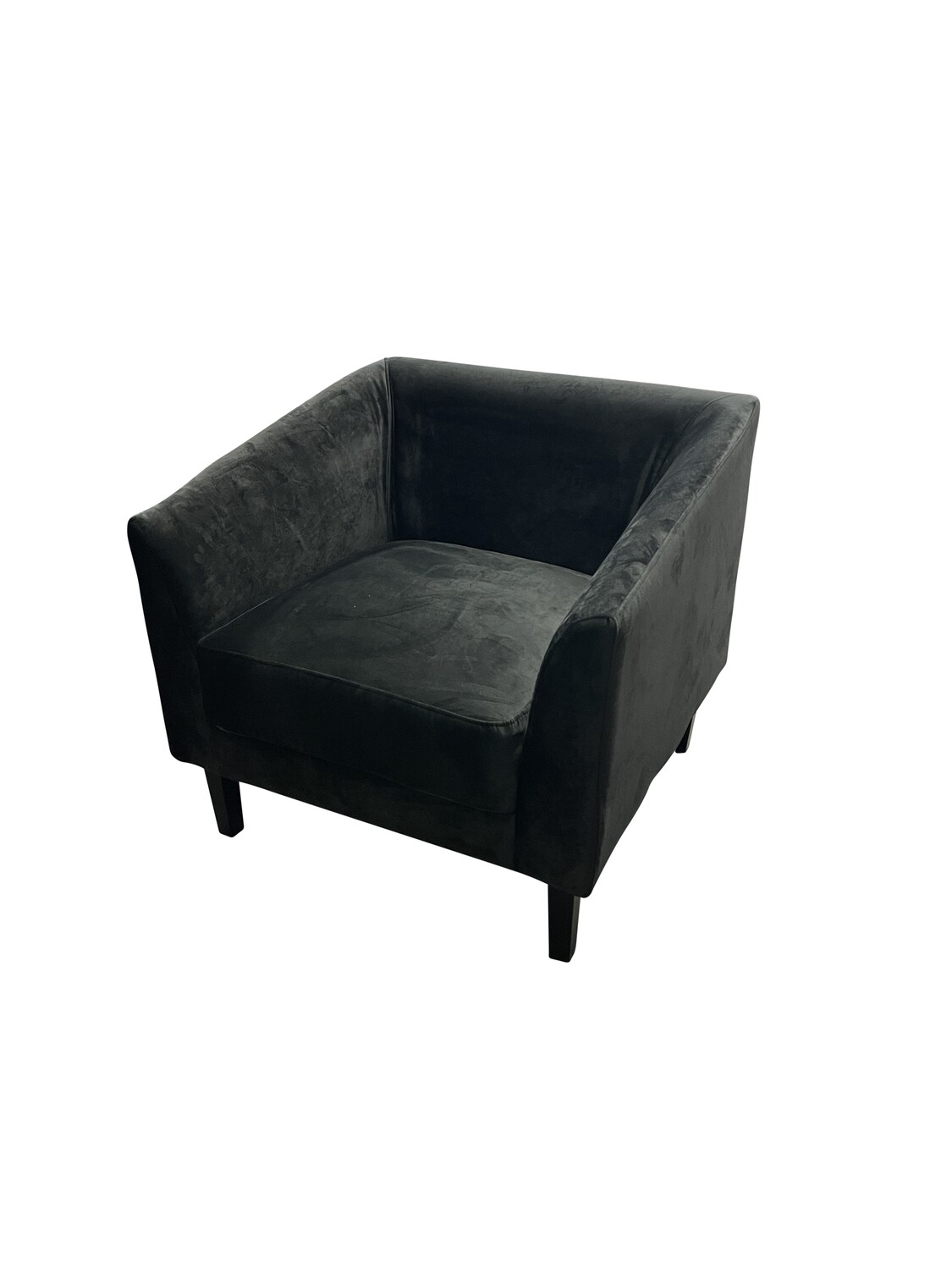Black Velour Club Chair