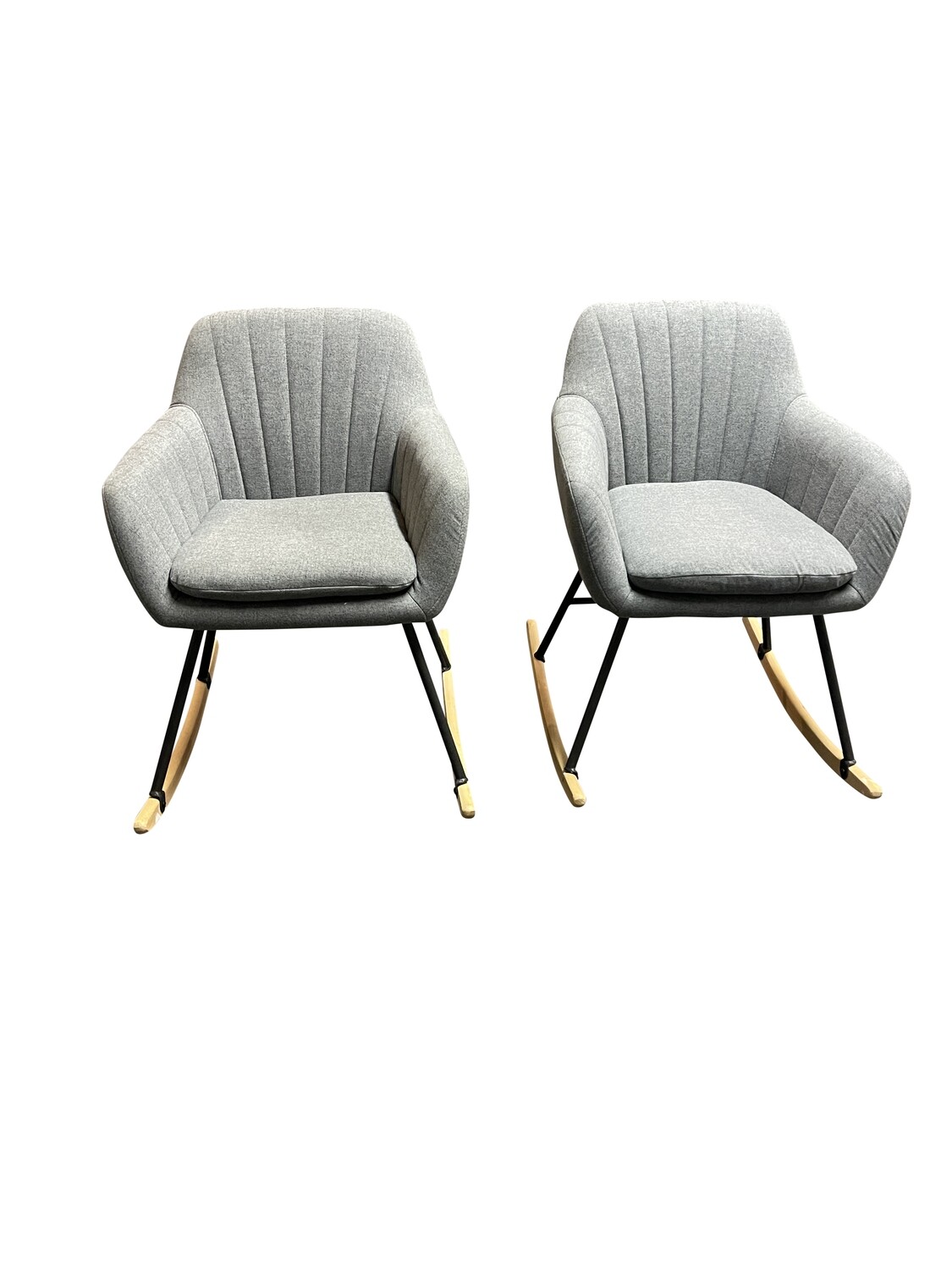 Soft Grey Modern Rockers - Set Of 2