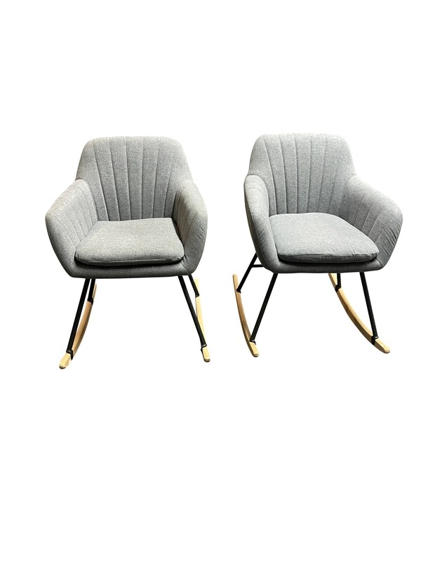 Soft Grey Modern Rockers - Set Of 2