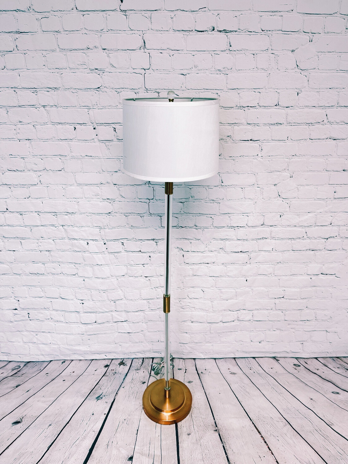 Glass & Gold Floor Lamp