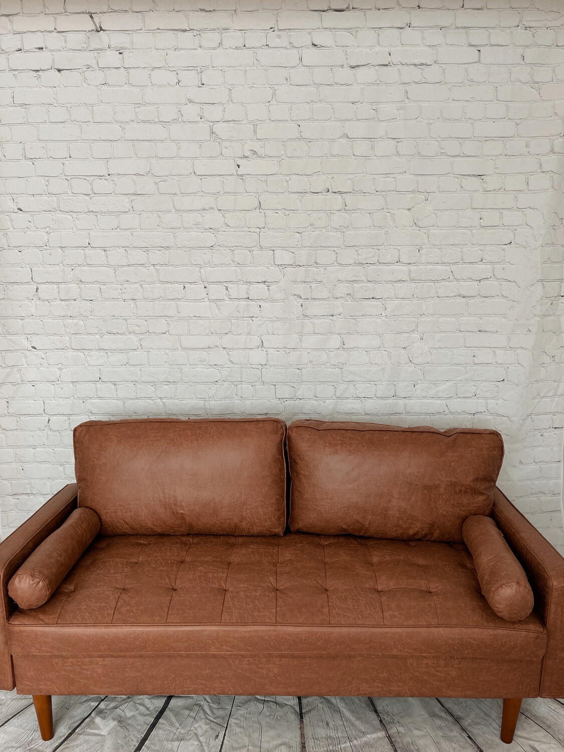 Tan Mid Century Modern Sofa