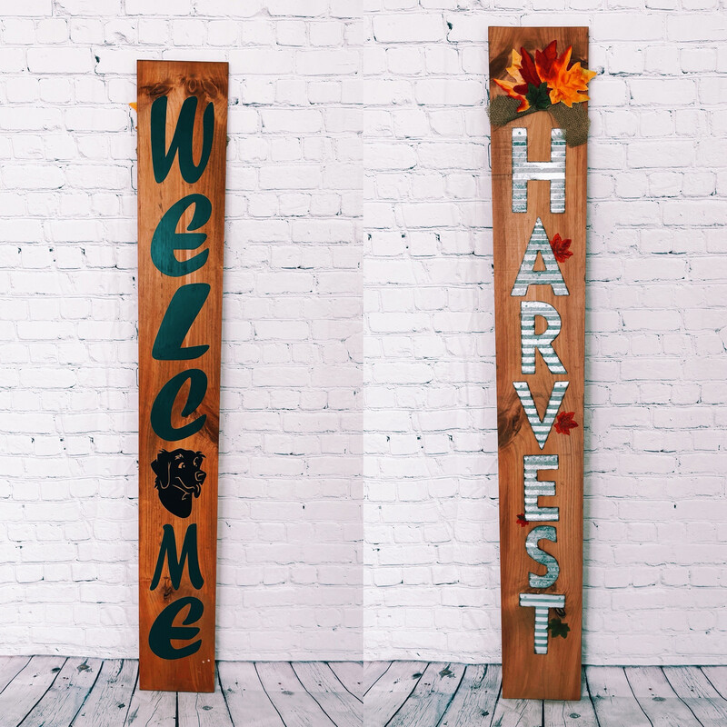 Welcome / Harvest Porch Sign