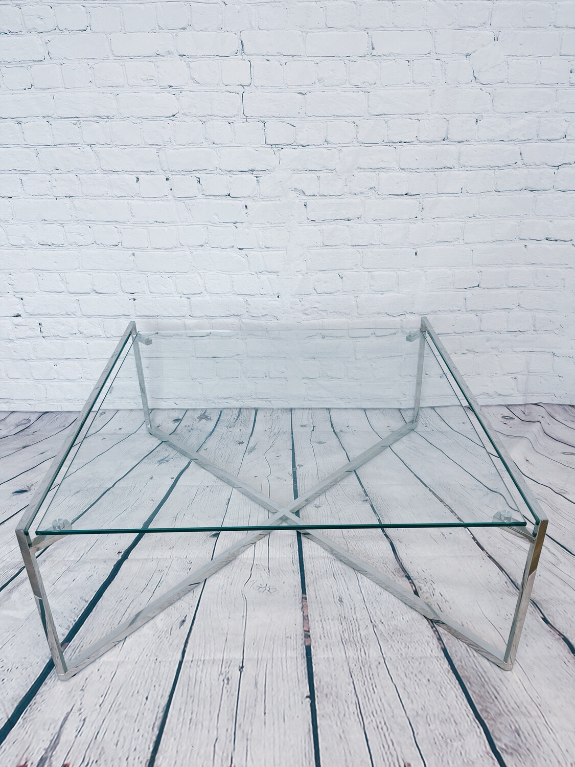 Oversized Square Glass Coffee Table