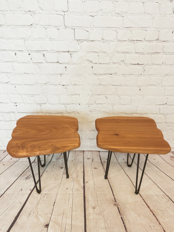 Live Edge End Table - Set Of 2