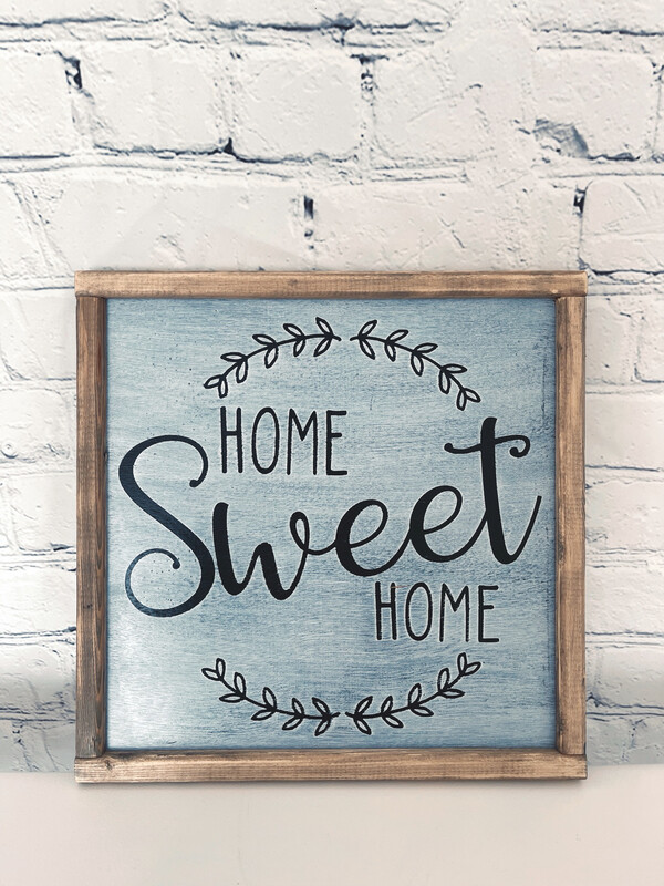 Home Sweet Home Wooden Farmhouse Art