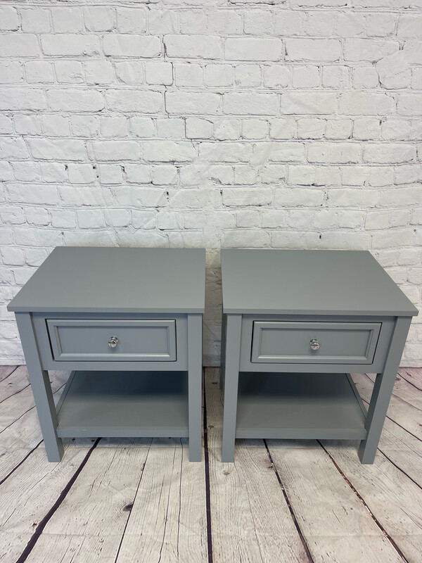 Grey/Blue End Table - Set Of 2
