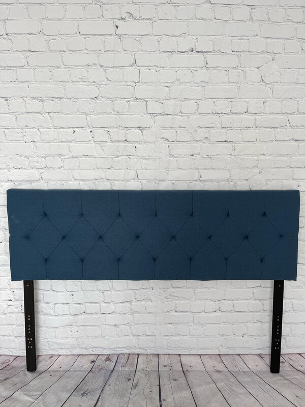 Queen Headboard - Blue Tufted