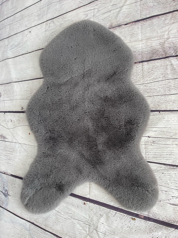 Grey Faux Sheepskin