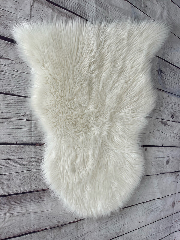 Small White Faux Sheepskin