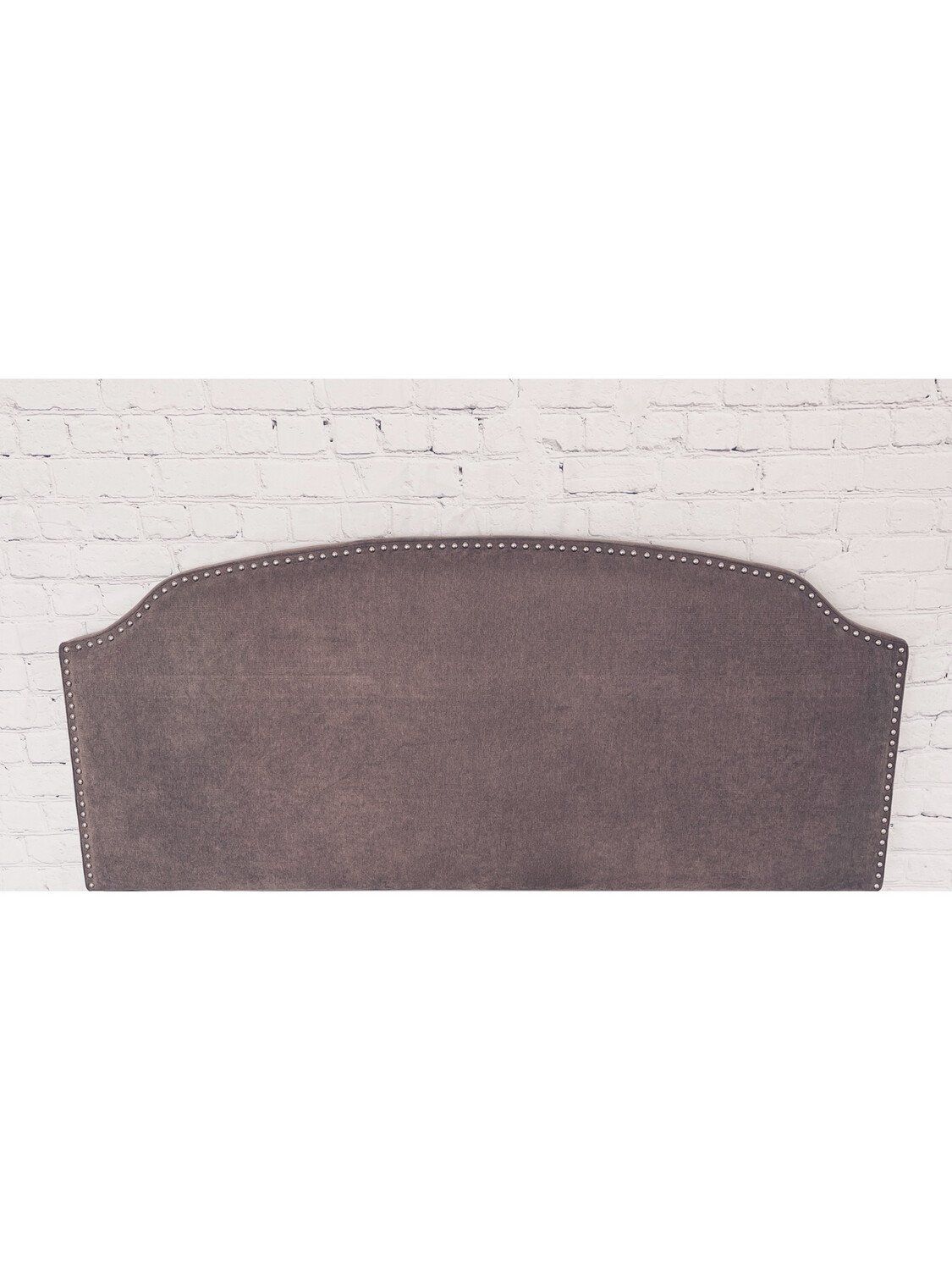 Queen Headboard - Medium Grey Nailhead