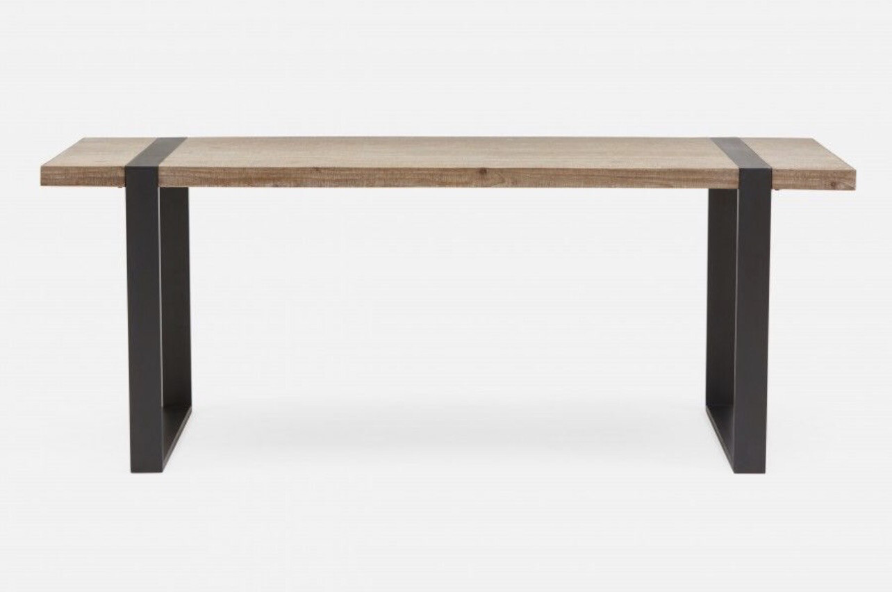 Chic Industrial Style Dining Table - Seats 6