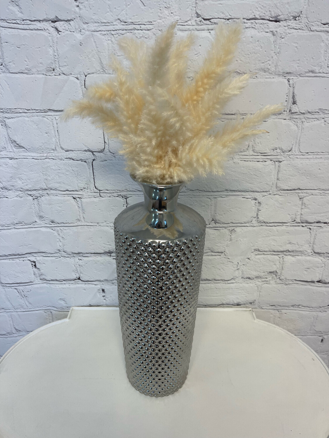 Silver Studded Vase