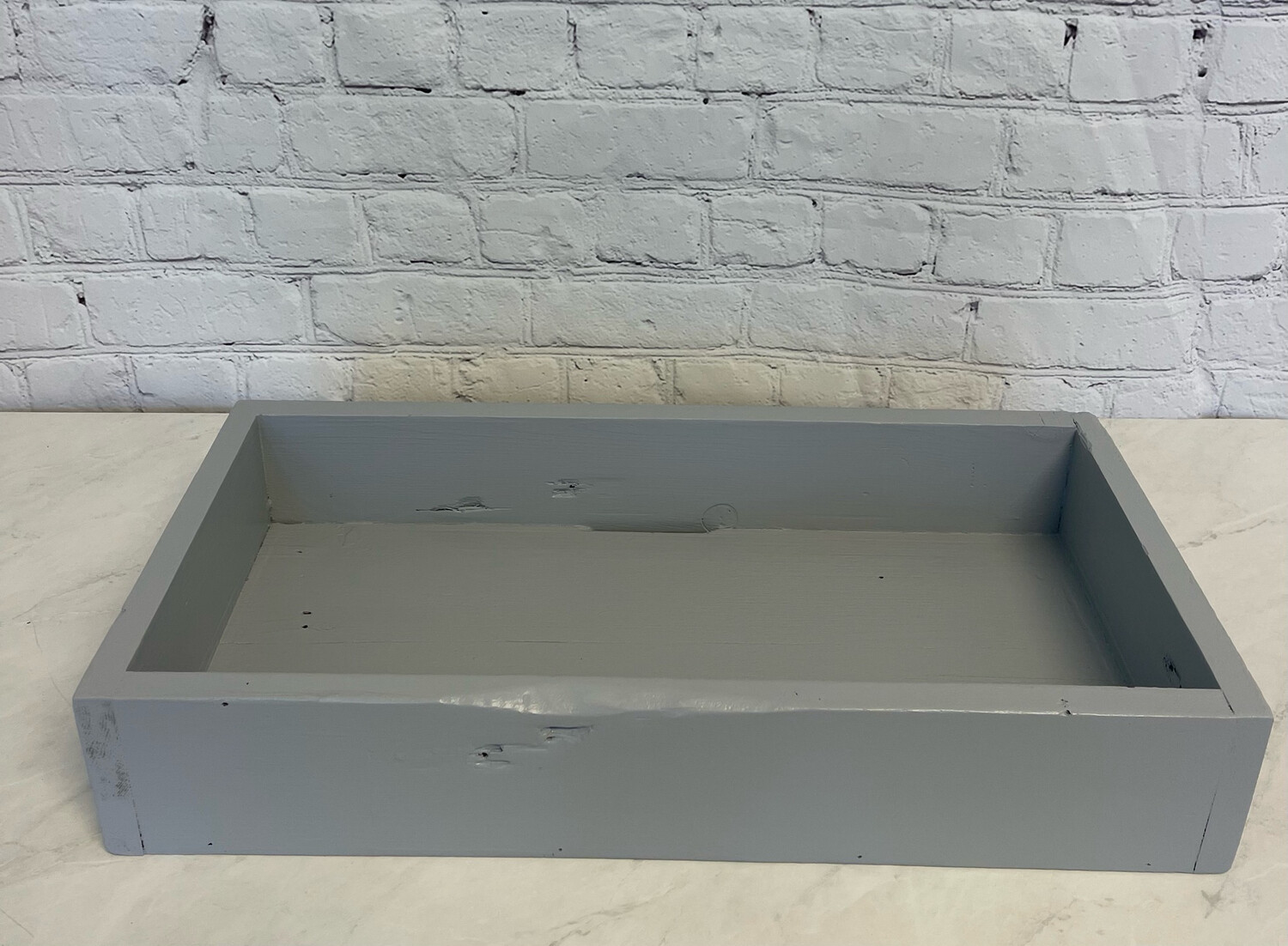 Grey/Blue Wooden Tray
