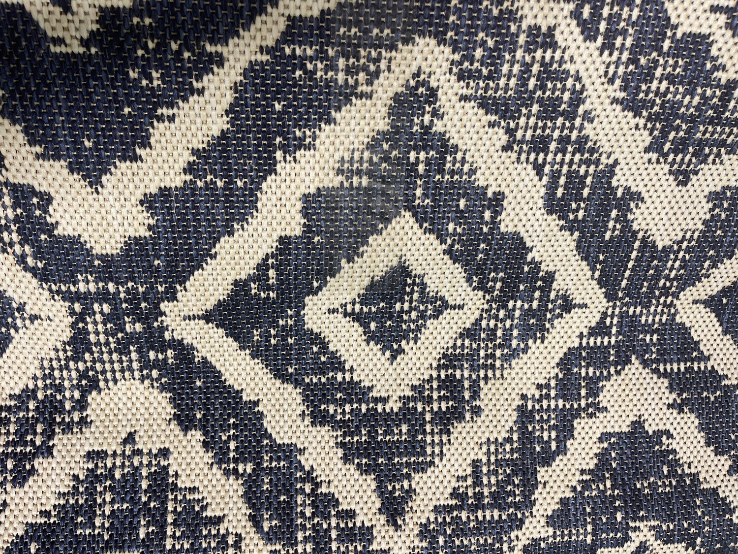 Navy & Ivory Patterned Rug 3x5