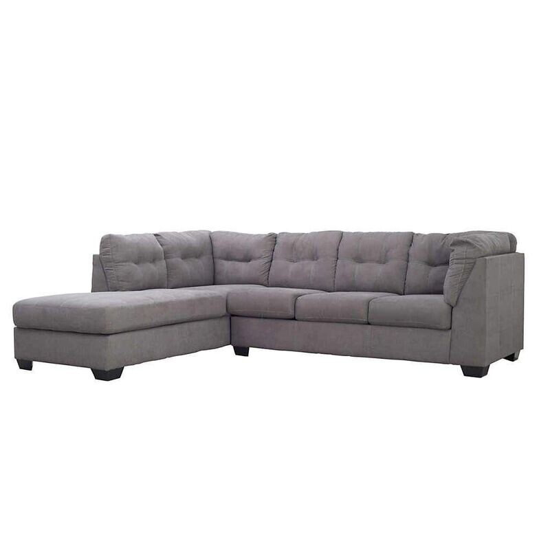 Dark Grey Stitched 2 Piece Sectional
