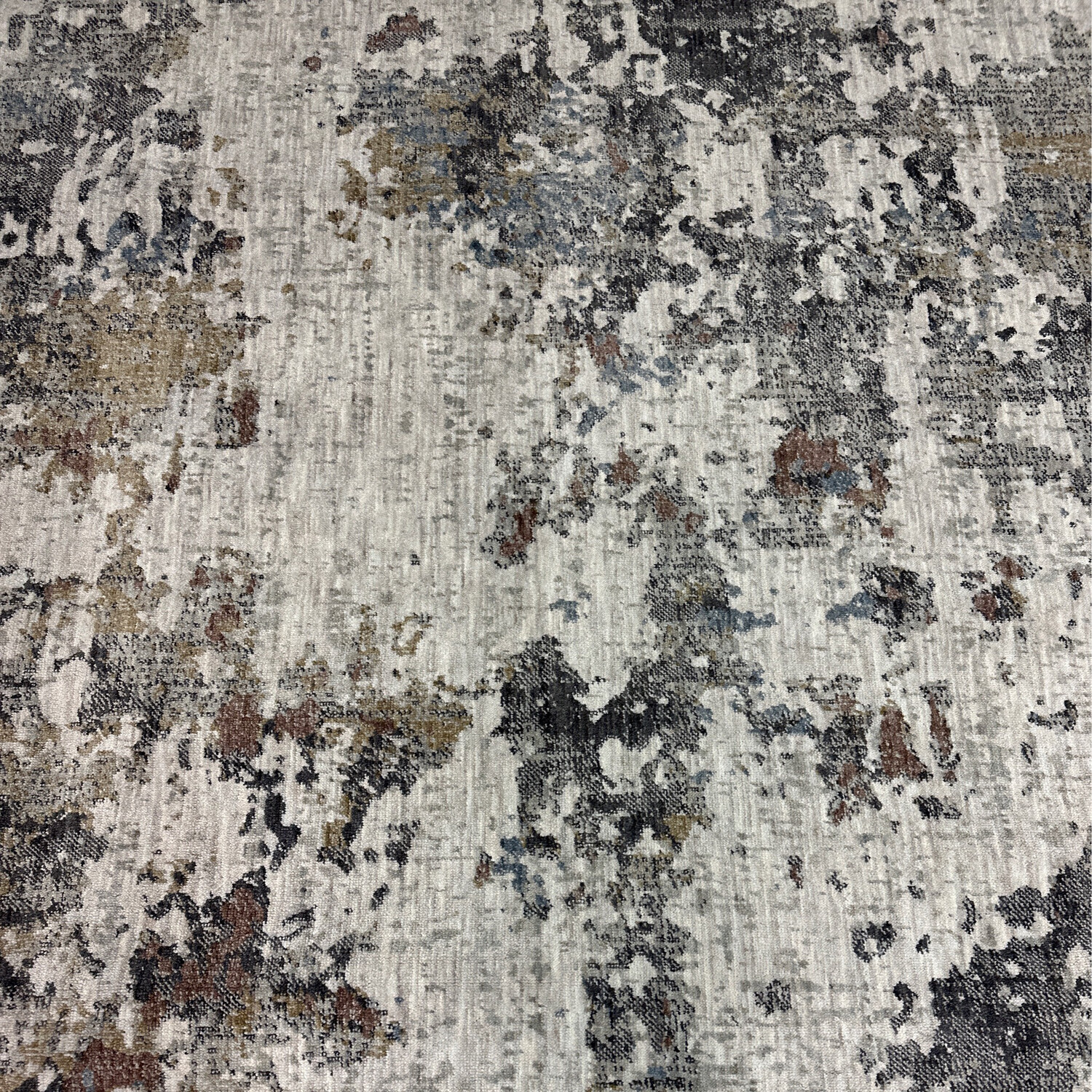 Light Grey W/ Pops Of Yellow/pink/blue 5X7 Rug